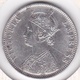 India-British 1 Rupee 1877 Victoria , Avec Point , En Argent. KM# 492 - India