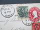 USA 1908 Ganzsachenumschlag Mit Zusatzfrankur Franklin / Washington Normal Okla - Münnerstadt. Route V. 4 Stempel - Briefe U. Dokumente