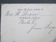 Delcampe - USA 1908 Ganzsachenumschlag Mit Zusatzfrankur Franklin / Washington Normal Okla - Münnerstadt. Route V. 4 Stempel - Brieven En Documenten