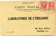 BELGIQUE CARTE POSTALE BON POUR UN FLACON ECHANTILLON D'URISANINE DEPART SERAING 21 X 1925  POUR LA FRANCE - Lettres & Documents