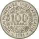 Monnaie, West African States, 100 Francs, 1981, TTB, Nickel, KM:4 - Ivory Coast