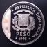 DOMINICAN REPUBLIC 1 PESO 1995 SILVER PROOF "UN - Peace 1945-1995 "free Shipping Via Registered Air Mail - Dominikanische Rep.