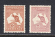 Australia 1923-24 Kangaroo, Mint Mounted, 3rd Wmk, Sc# ,SG 73-74 - Mint Stamps