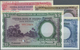 Nigeria: Set With 4 Color Trial Specimen 5, 10 Shillings, 1 And 5 Pounds 1958, P.2cts, 3cts, 4cts, 5 - Nigeria