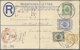 GA Malaiische Staaten - Kedah: 1925 Postal Stationery Registered Envelope 12c. Blue Used From Alor Star - Kedah