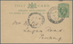 GA Malaiische Staaten - Straits Settlements: 1914, 1 D Stationery Card Bearing DATO KRAMAT PENANG Dates - Straits Settlements