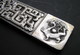 Old Handwork China Tibet Silver Carving Dragon & Calligraphy Paperweight - Paper-weights