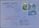 Br Italien: 1951, 15 L Blue With Horizontal Strongly Displaced Perforation, Mixed Franking On Registere - Marcophilie