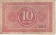 BILLETE DE 10 CENTIMOS DEL AJUNTAMENT DE BAGA DEL AÑO 1937   (BANKNOTE) - Autres & Non Classés