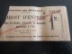 1937 Visite  Musée Du LOUVRE à PARIS  BILLET TICKET ENTREE ADMISSION BIGLIETTO DI ENTRADA - Eintrittskarten