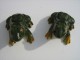 Lot De 2 Grenouilles Faience  -  Ht 7 Cm Lg 13 Cm - Frösche