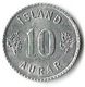 1 Pièce De Monnaie 10 Aurars 1970 - Islandia