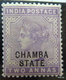INDIA - CHAMBA STATE 1900. Queen Victoria. SG 22, 23, 25 & 27. MH - Chamba