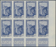 29532 Reunion: 1933, Definitives Pictorials, 10c. "Waterfall" IMPERFORATE, 20 Copies Within Marginal Units - Cartas & Documentos