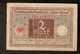 T. Germany German Weimar Republic Reichsbanknote 2 Mark 1920 # 225 . 668971 - 2 Mark