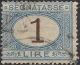 ITALY 1870 Postage Due - 1l - Brown And Blue FU - Postage Due
