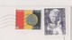 CITE DU VATICAN, CARTE AVEC TIMBRES JEAN PAUL II, PIECE EURO DE BELGIQUE ET DRAPEAU, VOIR LES SCANNERS - Storia Postale