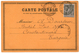 489 1892 10c SAGE Obl. PARIS Sur CARTE POSTALE Privée Orange Pour Le Bureau Anglais De CONSTANTINOPLE. TB. - 1876-1878 Sage (Type I)