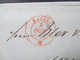 Schweiz Vorphila Roter Stempel K2 Basel. Mit Inhalt! Interessant! Bartaxe / Rotstift / 2 Tax Vermerke - ...-1845 Voorlopers