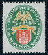 Dt. Reich 425X *, 1928, 5 Pf. Nothilfe, Wz. Stehend, Links Ein Kurzer Zahn Sonst Pracht, Fotoattest H.D. Schlegel, Mi. 4 - Usati