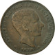Monnaie, Espagne, Alfonso XII, 10 Centimos, 1878, Madrid, TTB+, Bronze, KM:675 - Premières Frappes