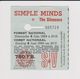 Concert SIMPLE MINDS + THE SILENCERS 4 Juin 1989 à Forest B - Concerttickets