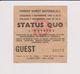 Concert STATUS QUO + WAYSTED 7 NOVEMBRE 1986  à Forest B TICKET N° 00001 - Concerttickets