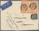 Malaiische Staaten - Selangor: 1936, BANTING: Mosque 1c. Black And 6 X 4c. Orange (one Stamp With Fa - Selangor