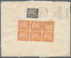 Malaiische Staaten - Selangor: 1936, BANTING: Mosque 1c. Black And 6 X 4c. Orange (one Stamp With Fa - Selangor