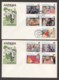 1980  Disney  Sleeping Beauty  Set Of 9 Plus Souvenir Sheet On 3 Unaddressed FDCs - 1960-1981 Autonomia Interna