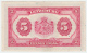 LUXEMBOURG 5 FRANCS 1944 VF+ Pick 43a 43 A - Luxembourg