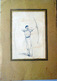 TIR A L'ARC DESSIN ANCIEN A LA PLUME VERS 1930 TRES BELLE FACTURE  15 X 11 CM  BON ETAT - Archery