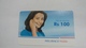 India-reliance Mobile Card-(25k)-(rs.100)-(30/9/07)-(maharashtra)-card Used+1 Card Prepiad Free - Indien