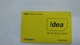 India-idea G.s.m. Prepiad Card-(32c)-()-()-(jaipur)-g.s.m Card Used+1 Card Prepiad Free - Indien