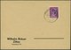 LÖBAU 1 BRIEF, 1945, 6 Pf. Hitler Mit Blauviolettem Echten Aufdruck Auf Bräuer-Blancokarte, Stempel LÖBAU N (derzeit Nic - Private & Local Mails