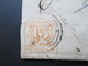 AD Thurn Und Taxis Nr. 47 Auf Halbem Brief Nummernstempel Und K1 Saalburg Taxe Mit Blauer Tinte! KW 300€ - Lettres & Documents