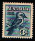 90326)  Australia 1928 Nazionali TIMBRO ESPOSIZIONE MELBOURNE SG 106 3d Blu Kookaburra -MLH* - Ongebruikt