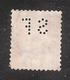 Perfin/perforé/lochung Switzerland No YT126 TYPE II 1908-1933 - Hélvetie Assise Avec épée SF  Schwob Freres & Co - Perfins