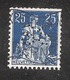 Perfin/perforé/lochung Switzerland No YT120 1908-1933 Hélvetie Assise Avec épée SS Société Suisse De Banque Et De Dépôts - Perfins