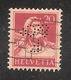 Perfin/perforé/lochung Switzerland No YT203 1925-1942 William Tell  F &C°  Francillon & Cie SA, Fers Lausanne - Perfin