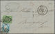 Frankreich: 1862/1871, 5 C Green, Napolen III, Together With 25 C Blue Ceres, Tied By Dotted Numeral - Lettres & Documents