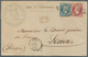 Frankreich: 1867, 20c. Blue And 80c. Rose "Empire Dt" On Lettersheet From Dinan To Lima/Peru, Oblit. - Lettres & Documents