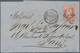 Frankreich: 1868, Napoleon Laure 80c. Rose, Left Value Showing "60" (due To Colour Blur), Single Fra - Lettres & Documents