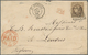Frankreich: 1870. 30 C Brown "Ceres" (Bordeaux Emission), Full Margins, Single Franking Tied By Dott - Lettres & Documents