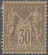 Frankreich: 1876, Allegory 30c. Brown In Type I Mint Hinged With Part Original Gum, Scarce Stamp! Mi - Lettres & Documents