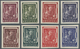 Kroatien: 1943, Brother Boskovic 3,50 And 12,50 K, 8 Imperforated Values In Various Colors, 5 Values - Croatie