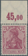 Deutsches Reich - Inflation: 1922, 75 Pf. Germania, Rosalila Vom Oberrand In Tadellos Postfrischer E - Lettres & Documents