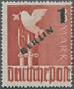 Berlin: 1949, 1 Mark Grünaufdruck Mit PLATTENFEHLER "Strich Auf Bildrand" Postfrisch, Fotoattest BPP - Briefe U. Dokumente