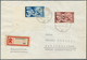 Saarland (1947/56): 1951. Europarat Kpl. Auf R-Brief, Vor Allem Wegen Der 200 Fr. Flugpostmarke Sehr - Neufs