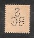 Perfin/perforé/lochung Switzerland No YT161 1921-1942 William Tell  S BG  Schweizerische Bankgesellschaft, Zurich - Perforés
